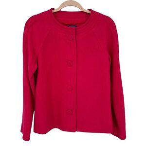 Pendleton 100% Wool Pea Coat Dark‎ Pink Medium